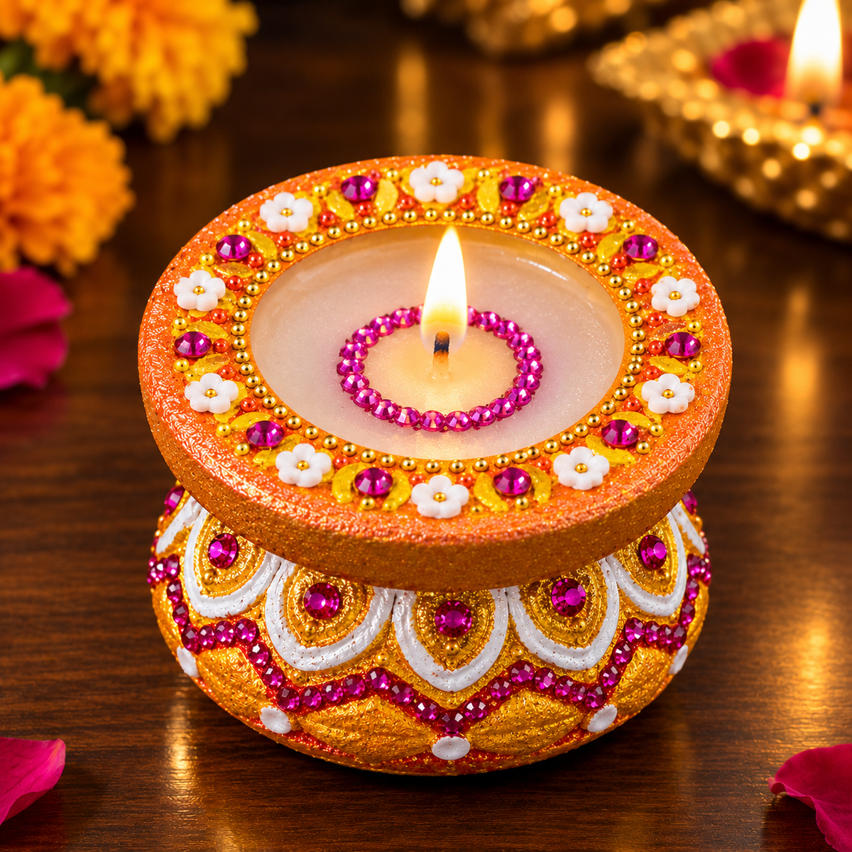 Premium Decorative Handcrafted Diya for Diwali Decoration & Pooja