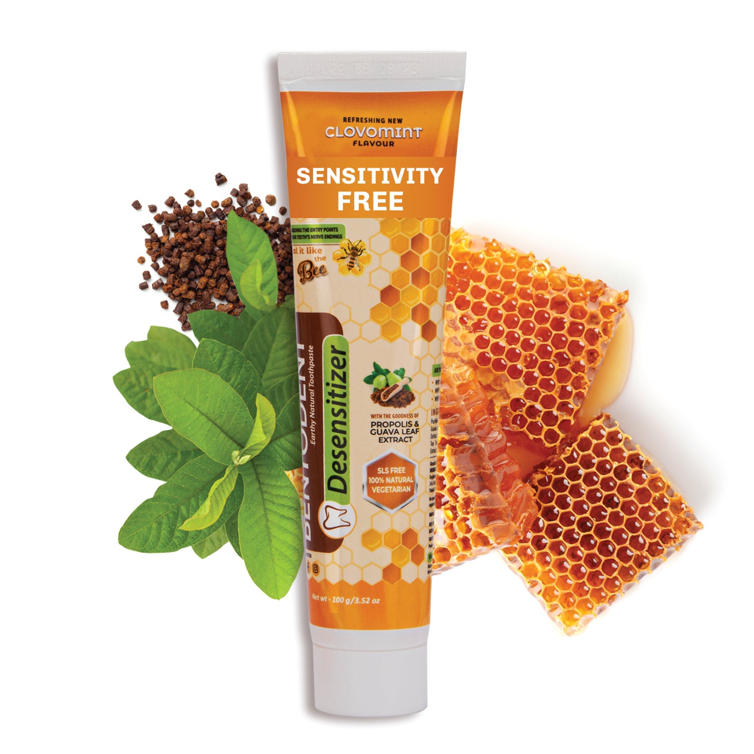 Bentodent Toothpaste - Desensitizer Natural Sensitivity Relief Toothpaste with Clove And Mint - 100 Gm - Indian Dental Organization