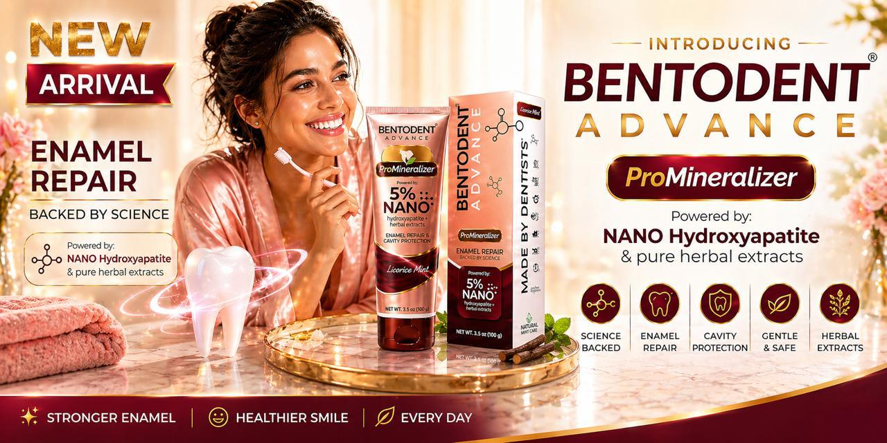 Bentodent Advance Promineraliser with 5% Nano Hydroxyapatite & Licorice mint | SLS & Chemical free | Flouride Free | Enamel repair | Teeth Whitening| Fights Cavities,Gum Diseases & Bad Breath | Vegan | Organic| Made by Dentists