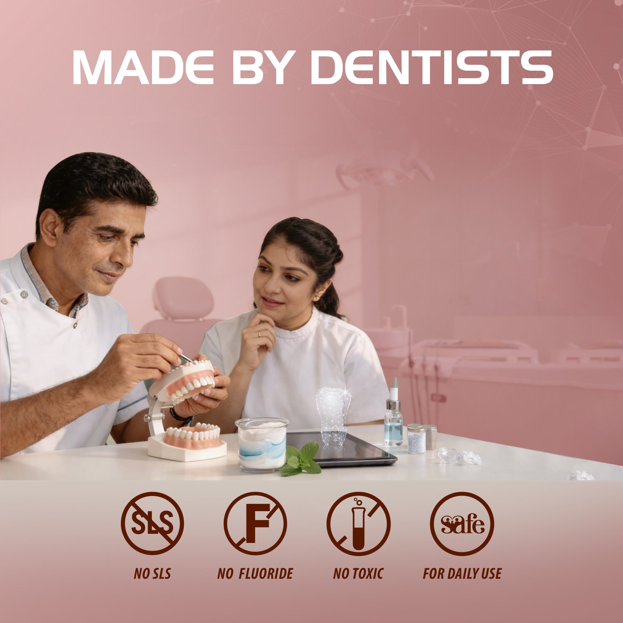 Bentodent Advance Promineraliser with 5% Nano Hydroxyapatite & Licorice mint | SLS & Chemical free | Flouride Free | Enamel repair | Teeth Whitening| Fights Cavities,Gum Diseases & Bad Breath | Vegan | Organic| Made by Dentists