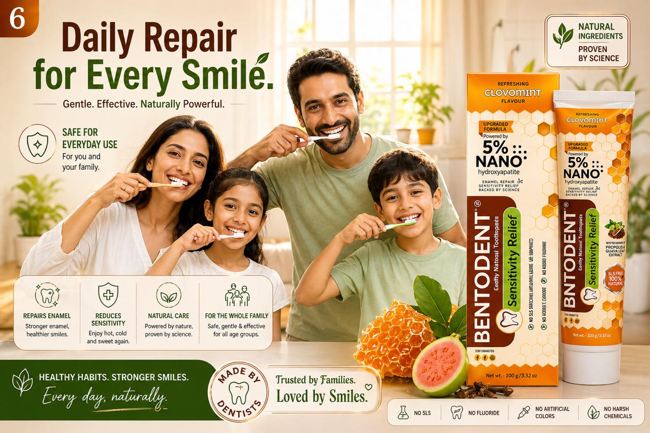 BENTODENT Natural Toothpaste Combo Pack of 3 (50g Each) | Charcoal, Sensitivity Relief & Cardamom | Travel & Trial Pack