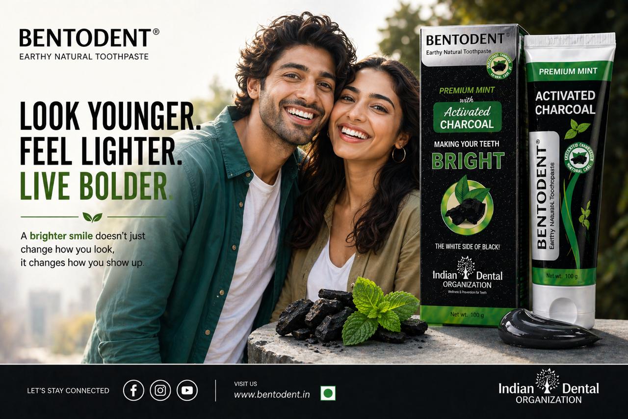 Bentodent Family Pack Toothpaste Combo | Premium Mint, Cardamom, Charcoal & Betel Leaf | 100g Each + 50g Free Toothpaste + 2 Free Bamboo Toothbrushes | SLS Free & Fluoride Free | Herbal Oral Care