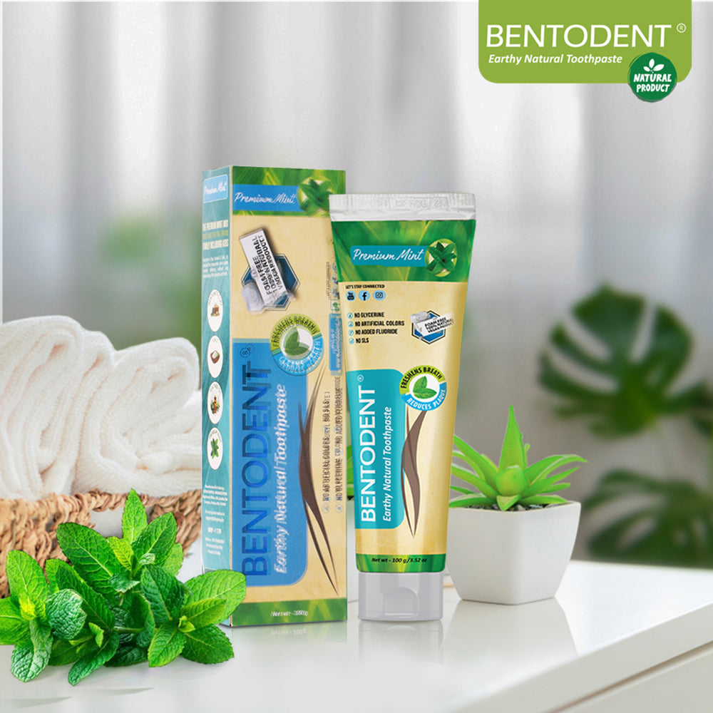 Bentodent Premium Mint Natural Toothpaste (Twin Pack) - 100 gm each