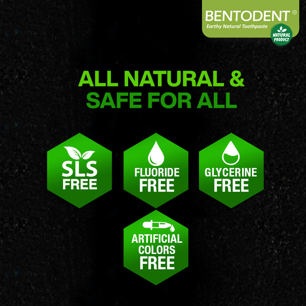 Bentodent Charcoal Toothpaste - Natural & Fluoride Free - Indian Dental Organization