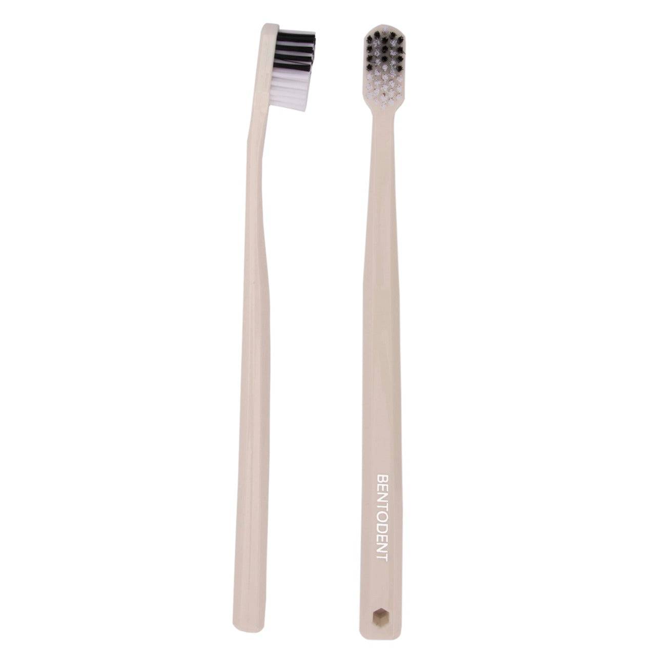 Bio White Adult Biodegradable Toothbrush - Medium (Pack of 2) - bentodent x idonaturals