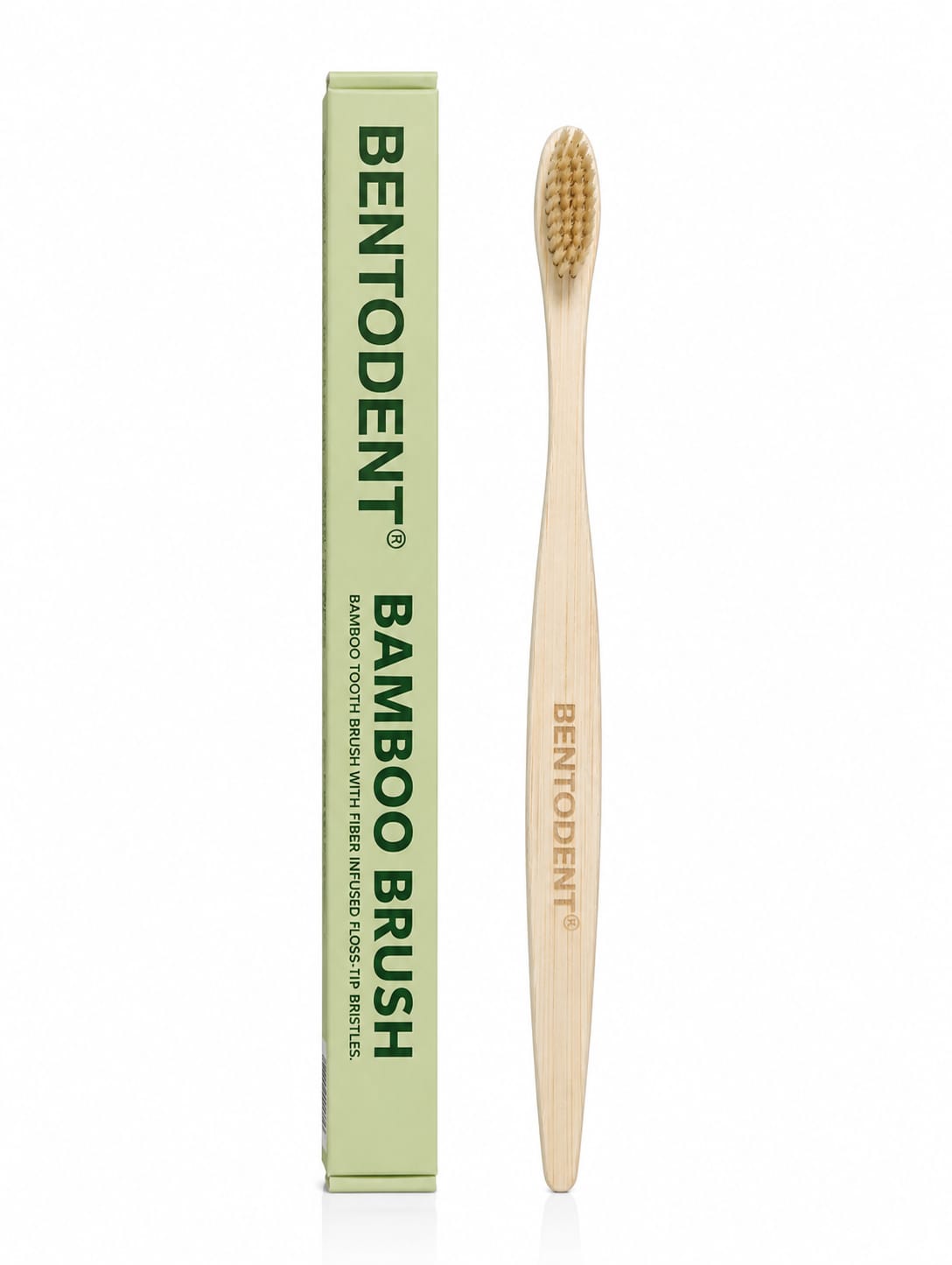 Bentodent Slim Bamboo Fibre Toothbrush - Soft Inflused Floss- Tip