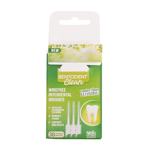 Bentodent Biodegradable Wirefree Interdental Brushes / Toothpick - 30 Qty - Indian Dental Organization