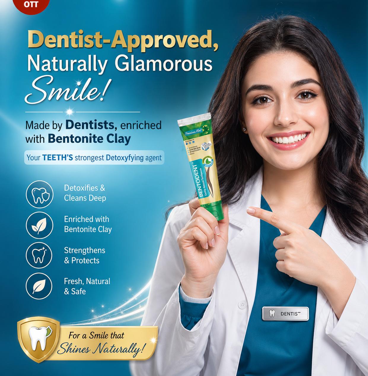 Bentodent Premium Mint Natural Toothpaste (Twin Pack) - 100 gm each