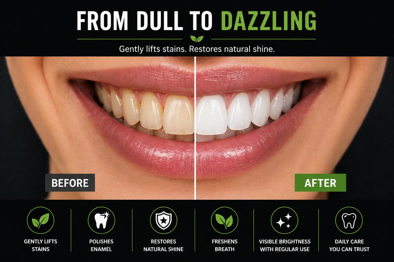 Bentodent Charcoal Teeth Whitening Toothpaste -  Natural & Fluoride Free - 50 gm