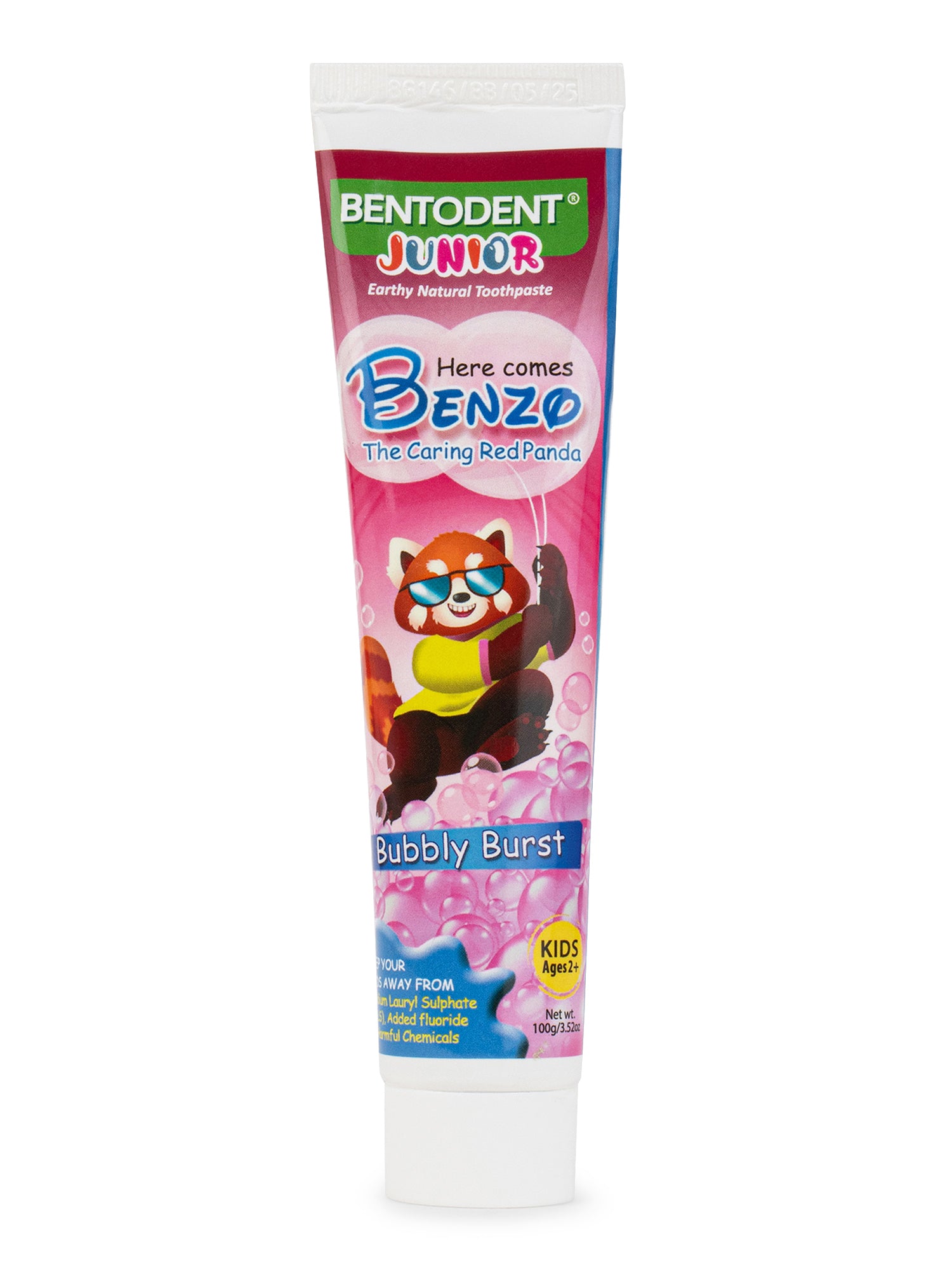Bentodent 100% Natural Kids Bubble Gum twin Toothpaste Pack, Fluoride Free,  Sls Free, Complete oral care protection for kids 2+ years ,100g  each - Indian Dental Organization