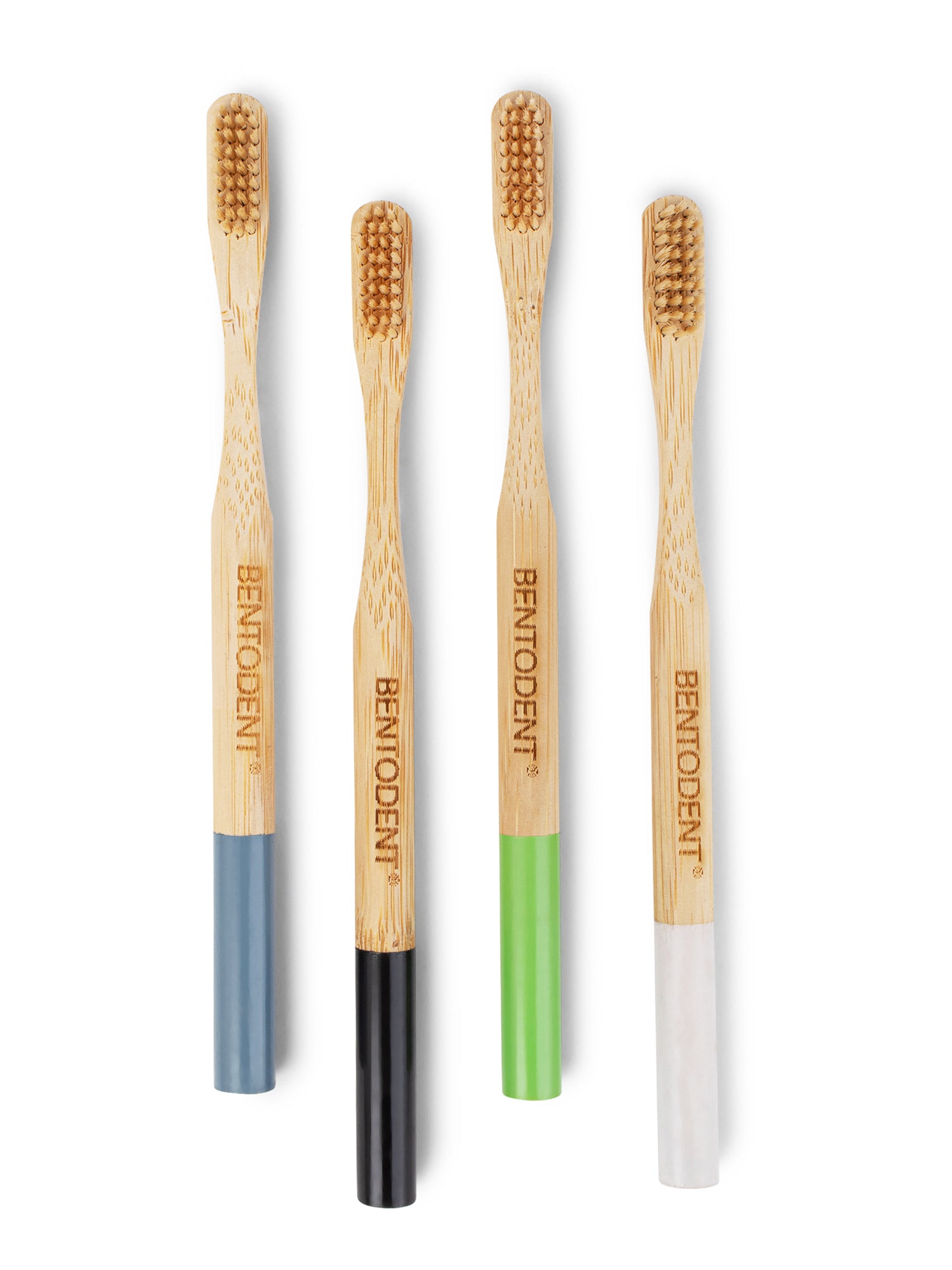 Bentodent Eco Brush Bamboo Toothbrush with Bamboo Fiber Bristles Round Bottom Teeth Whitening Ultra Soft (Pack of 4) - Indian Dental Organization