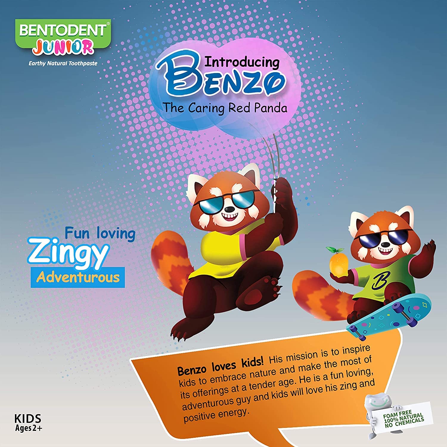 Bentodent Junior Bubble Gum Natural Toothpaste (Twin Pack) - Indian Dental Organization