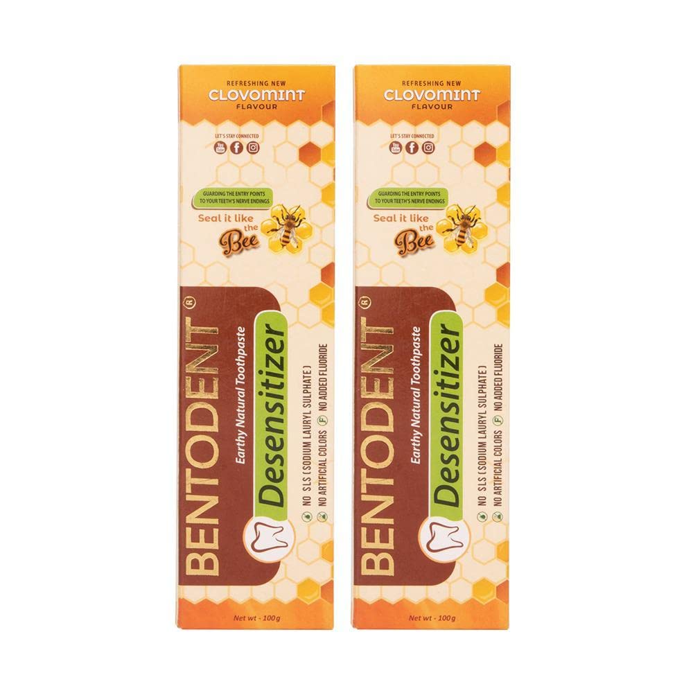 Bentodent Sensitivity Relief Toothpaste - Clovomint (Twin Pack) - Indian Dental Organization