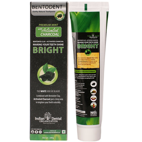 Bentodent Charcoal Toothpaste - Natural & Fluoride Free - Indian Dental Organization