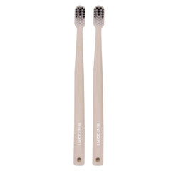 Bio White Adult Biodegradable Toothbrush - Medium (Pack of 2) - bentodent x idonaturals
